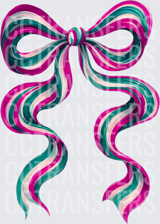 Pink Teal Long Bow