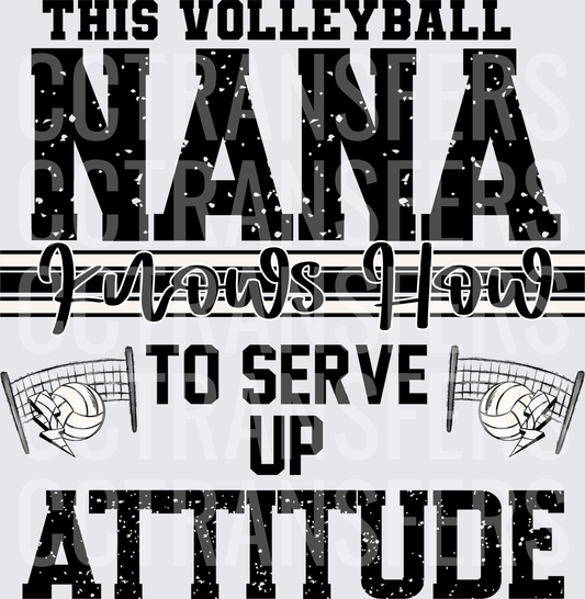 This Volleyball Nana Knows How To Serve Up Attitude (DTF)