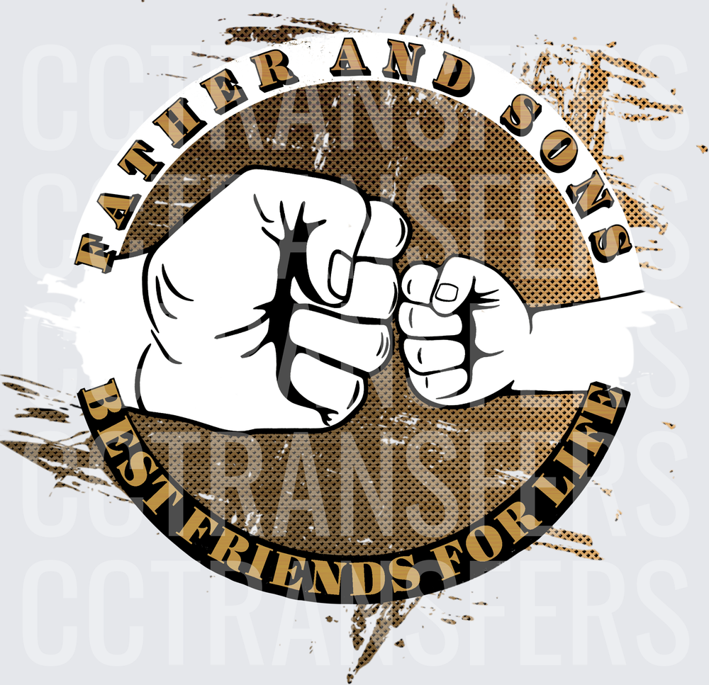 Father And Sons Best Friends For Life Fist Bump (DTF)