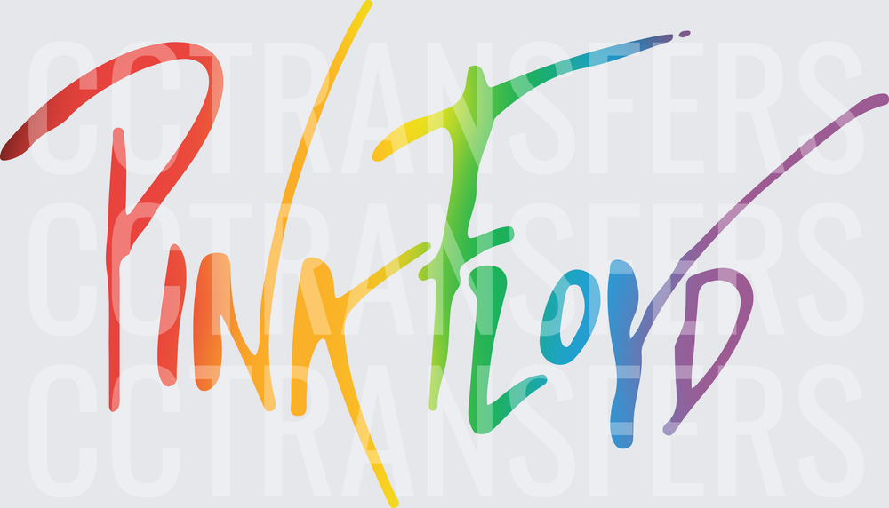Rainbow Gradient Classic Rock Band Script Logo (DTF)
