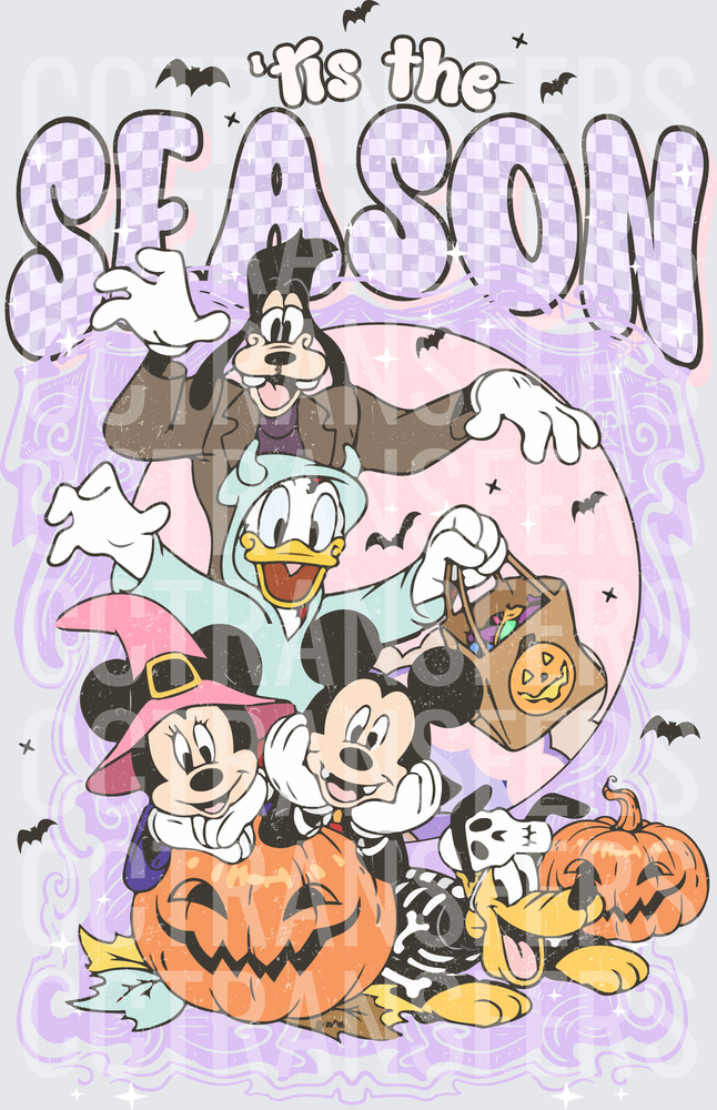 Tis The Season Halloween Cartoon Friends Trick Or Treat (DTF)
