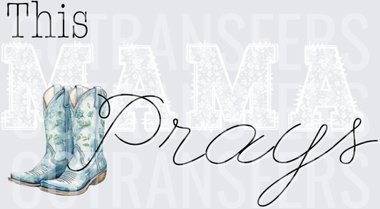 This Prays Floral Cowboy Boots Script (DTF)