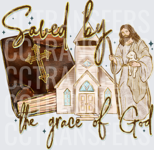 Saved By The Grace of God Bible Church Shepherd (DTF)