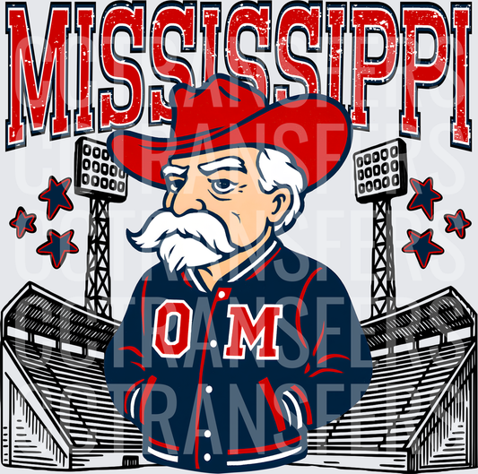 Mississippi White Bearded Colonel Stadium Stars OM (DTF)