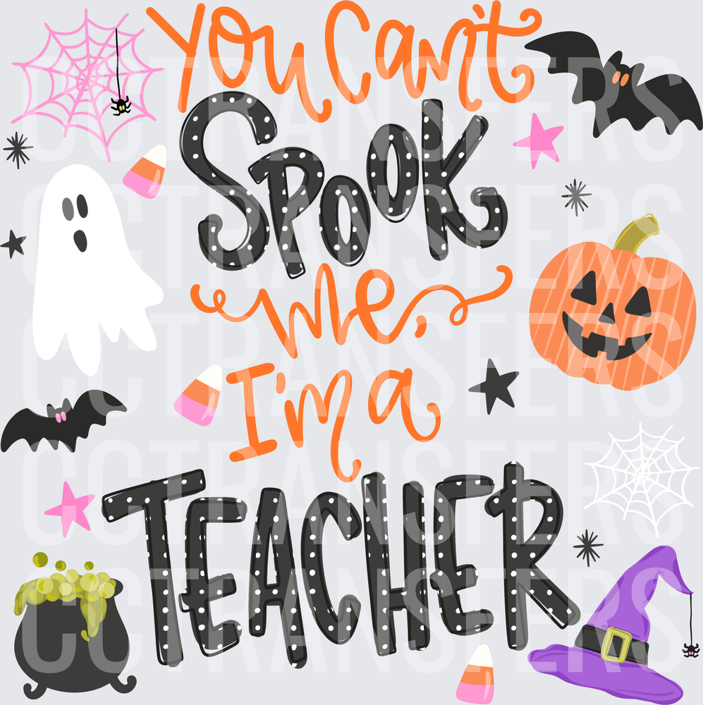 You Can't Spook Me I'm a Teacher Halloween (DTF)