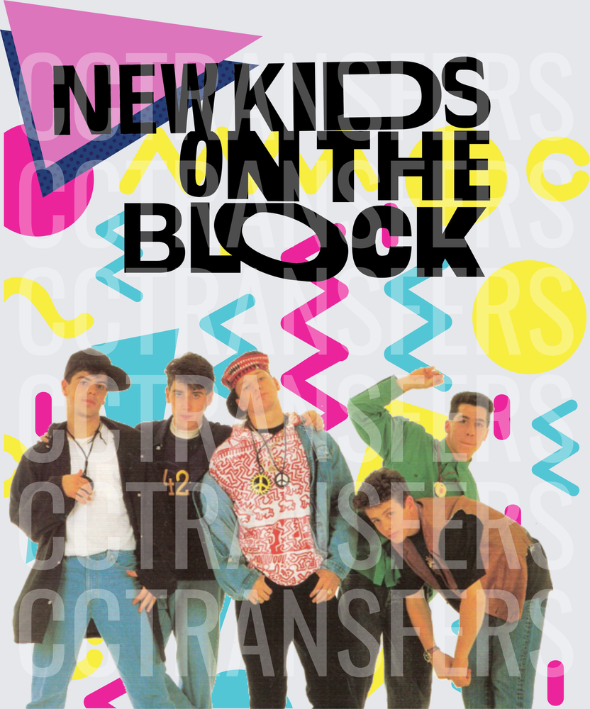 New Kids On The Block 90s Boy Band Retro Pop Group (DTF)