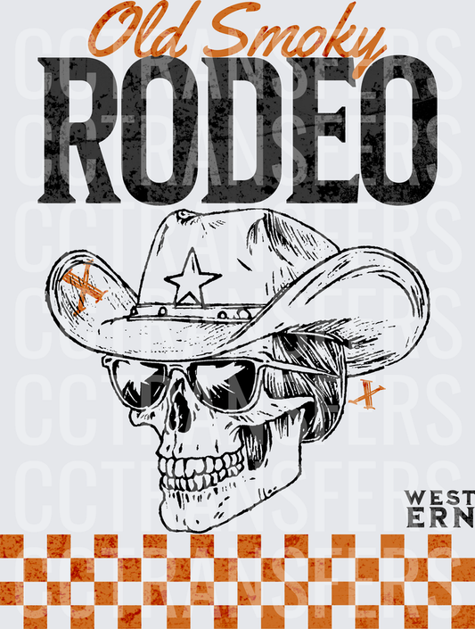 Old Smoky Rodeo Western Skull Cowboy Hat Sunglasses (DTF)