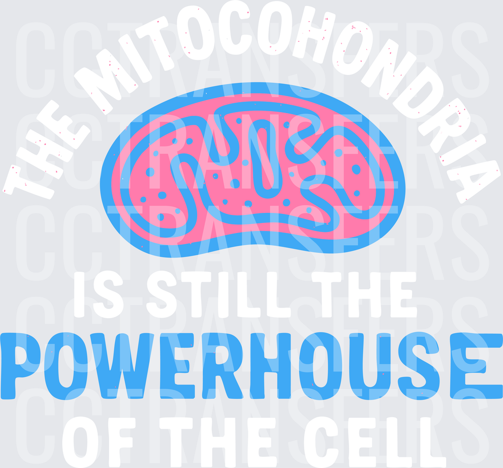 Mitochondria Powerhouse Biology Science Design (DTF)