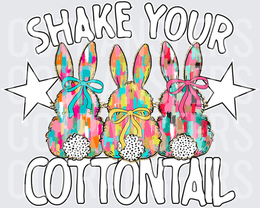 Shake Your Cottontail Colorful Easter Bunnies (DTF)
