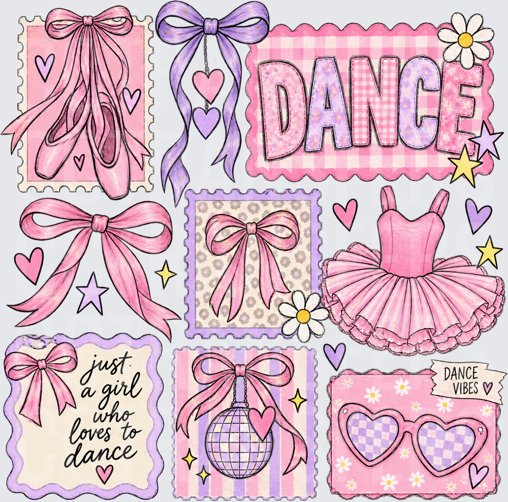 Just A Girl Who Loves To Dance Ballet Collage (DTF)