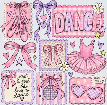 Just A Girl Who Loves To Dance Ballet Collage (DTF)