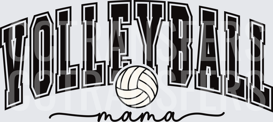 Volleyball Mama Arched Bold Lettering with Ball (DTF)