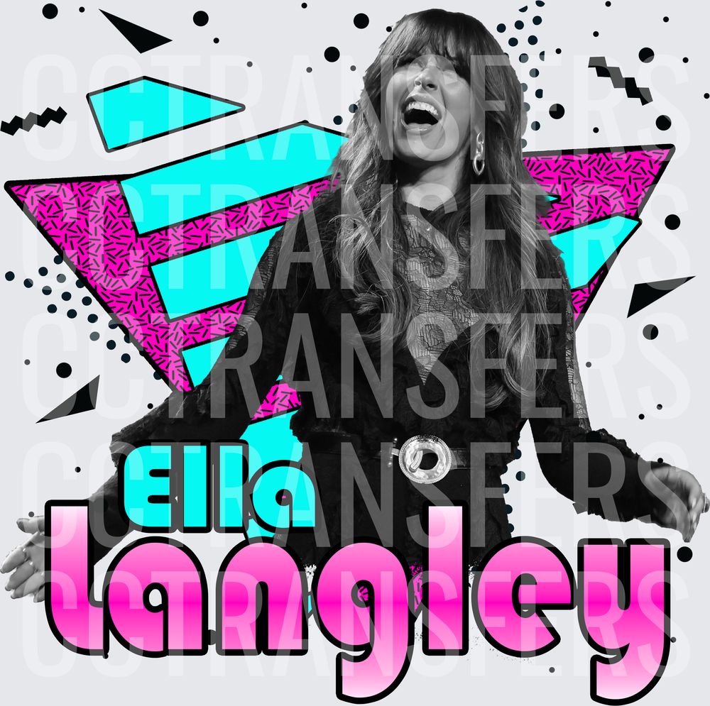 Ella Langley Retro 80s Pop Star Graphic (DTF)