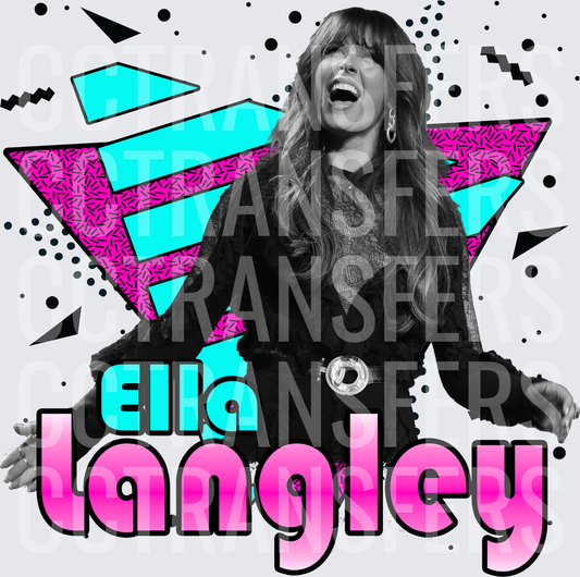 Ella Langley Retro 80s Pop Star Graphic (DTF)