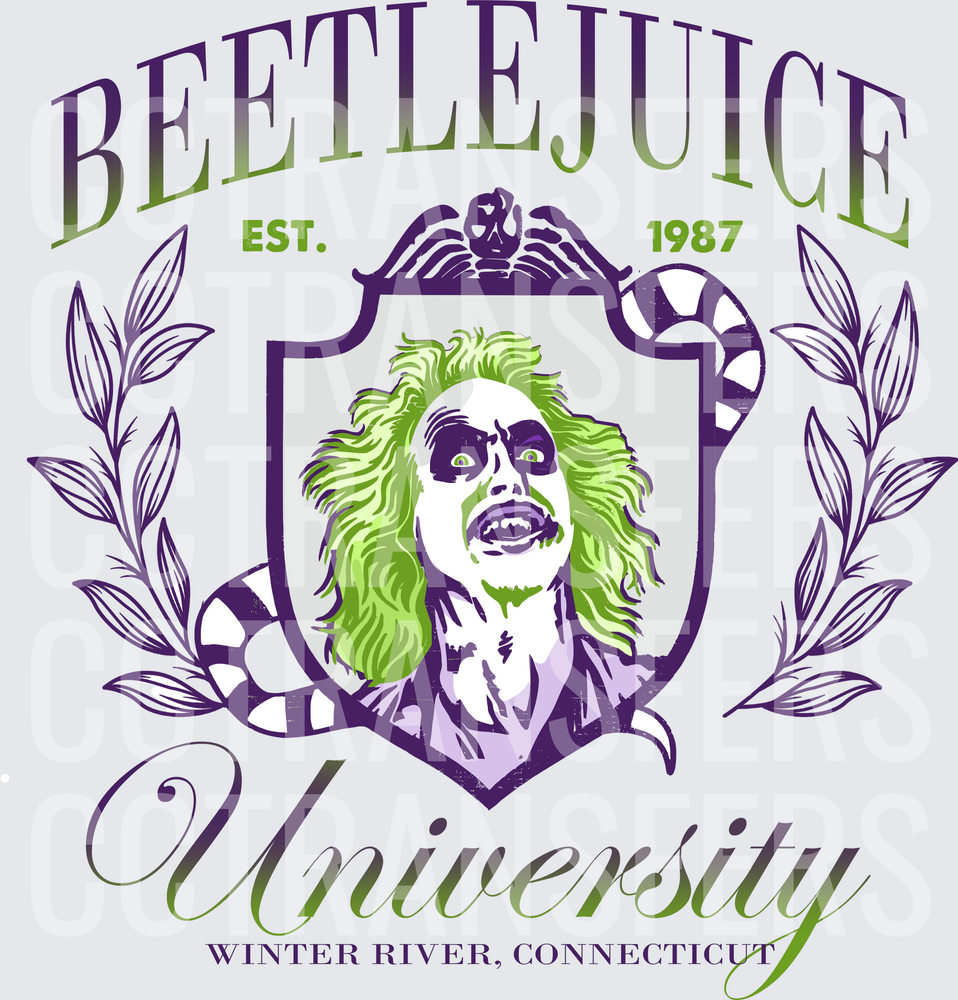 Beetlejuice University Est 1987 Winter River Crest (DTF)