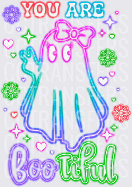 You Are Bootiful Neon Ghost with Bow (DTF)