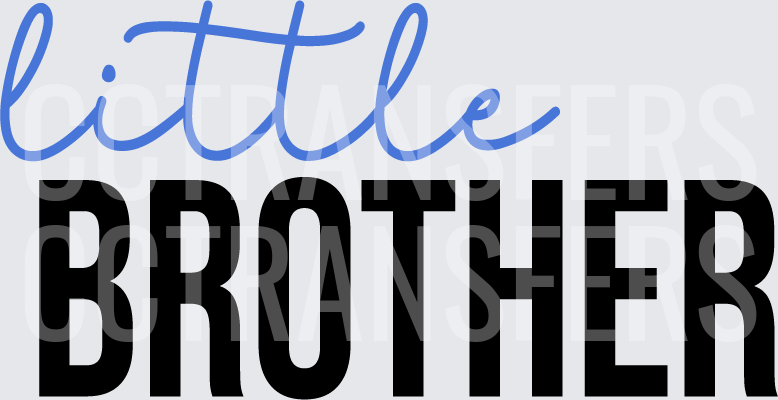 Little Brother Script and Bold Text Design (DTF)