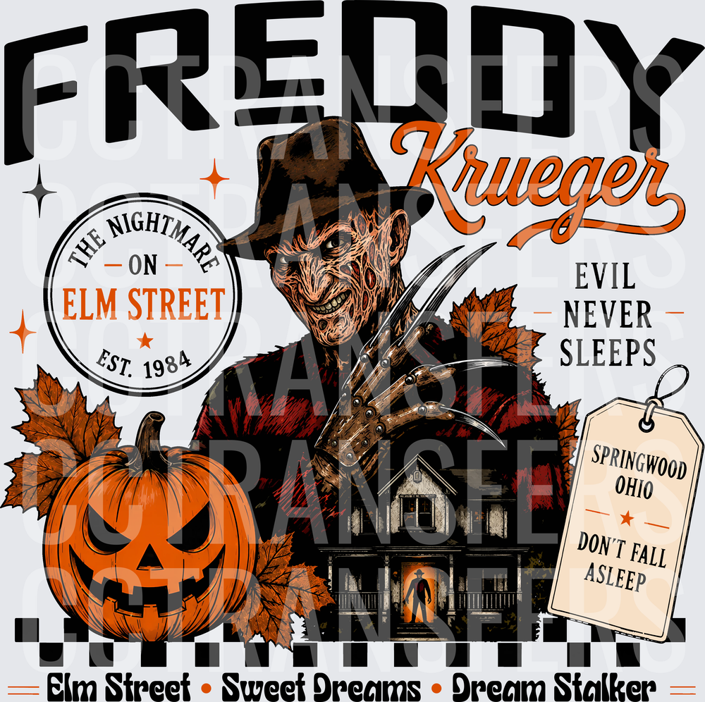Nightmare Elm Street Est 1984 Evil Never Sleeps (DTF)