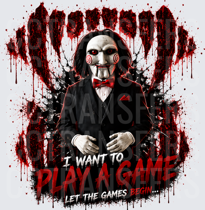 Creepy Puppet I Want To Play A Game Let The Games Begin (DTF)