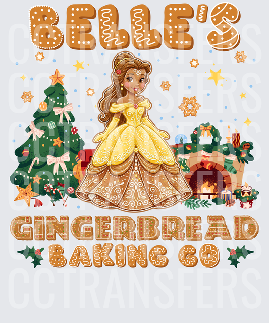 Belle's Gingerbread Baking Co Christmas Princess (DTF)