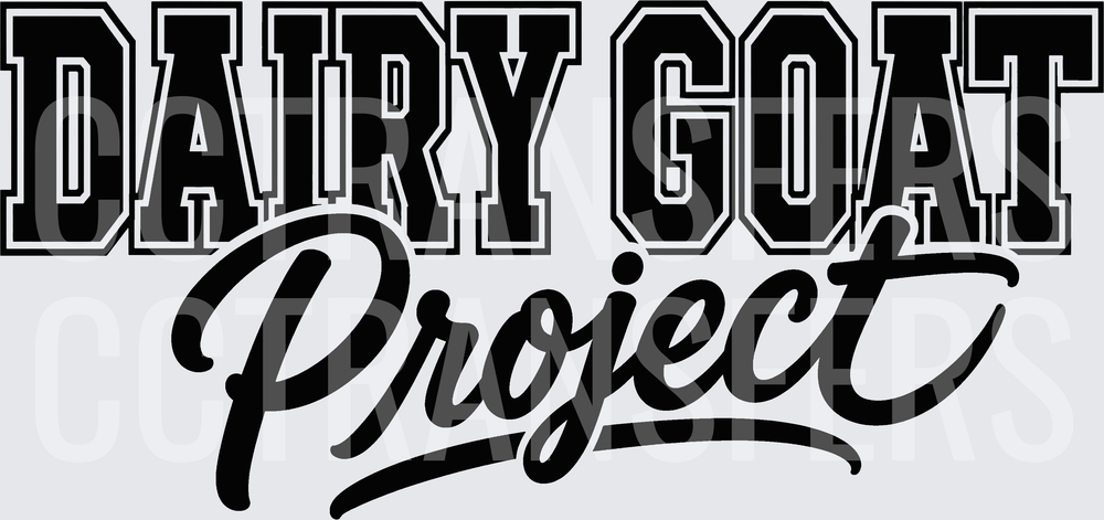 Dairy Goat Project Bold Varsity Script Lettering (DTF)