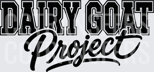 Dairy Goat Project Bold Varsity Script Lettering (DTF)