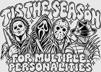 Tis The Season For Multiple Personalities Horror Icons (DTF)