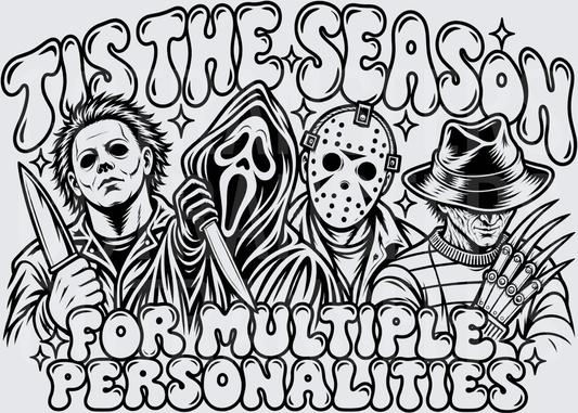 Tis The Season For Multiple Personalities Horror Icons (DTF)