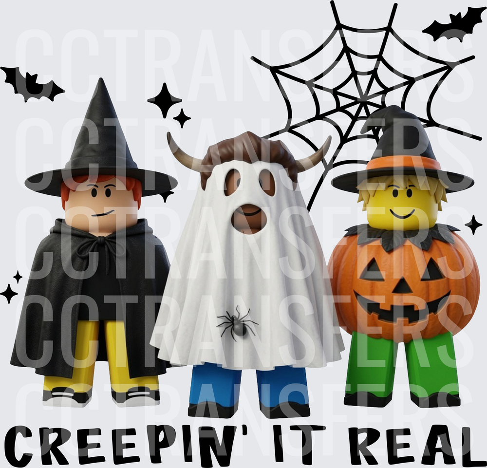Creepin It Real Block Figure Halloween Trio (DTF)