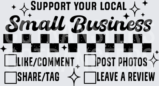 Support Your Local Small Business Checklist (DTF)
