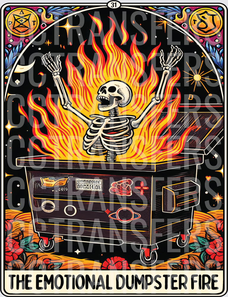 The Emotional Dumpster Fire Tarot Skeleton (DTF)
