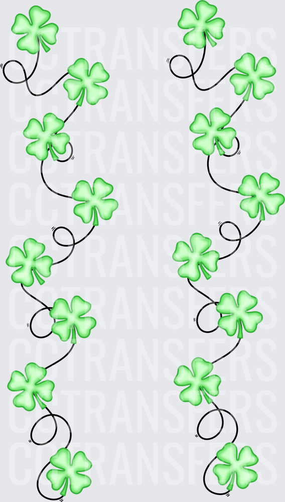 Shamrock Clover Vine Border Set St Patrick's Day (DTF)