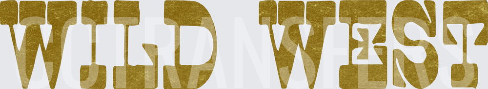 Wild West Bold Gold Distressed Western Text (DTF)