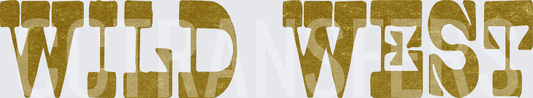 Wild West Bold Gold Distressed Western Text (DTF)