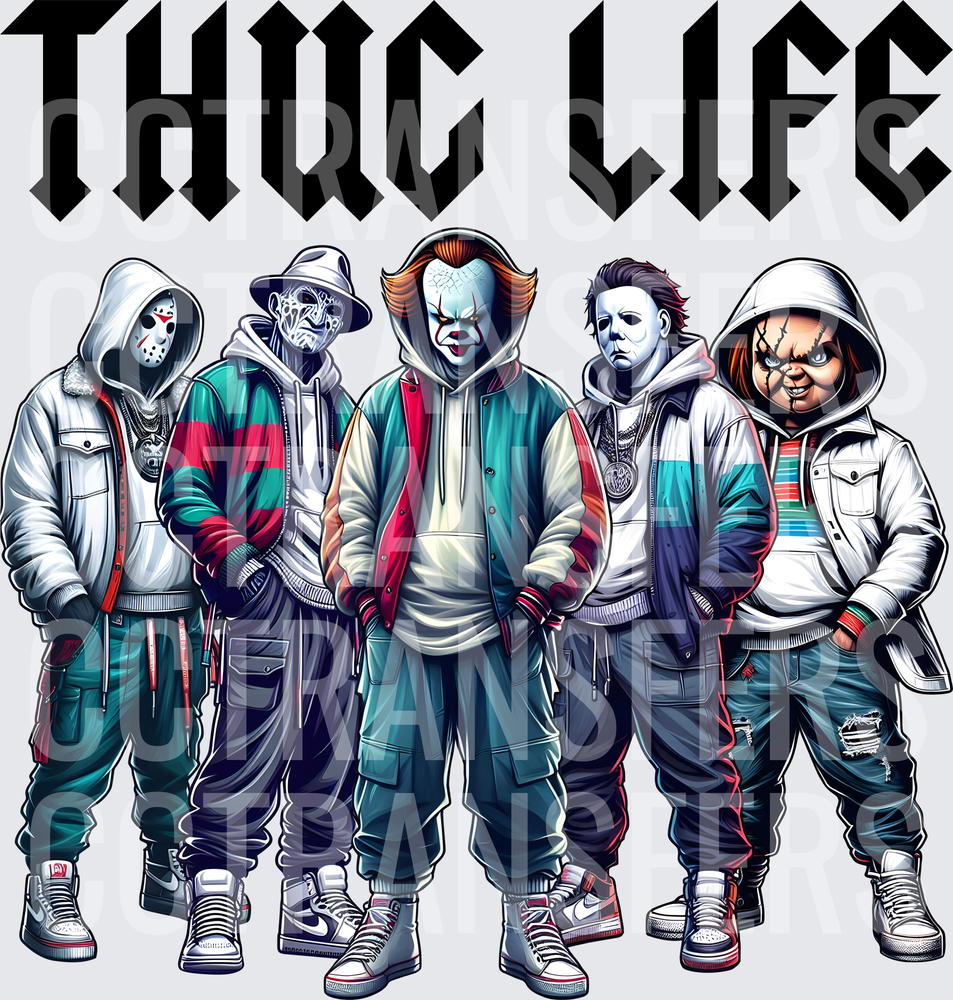 Thug Life Horror Villain Squad in Streetwear (DTF)
