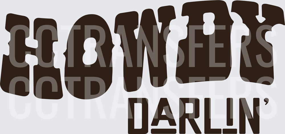 Howdy Darlin' Bold Western Typography Design (DTF)