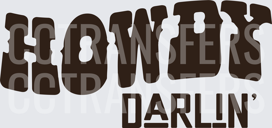 Howdy Darlin' Bold Western Typography Design (DTF)
