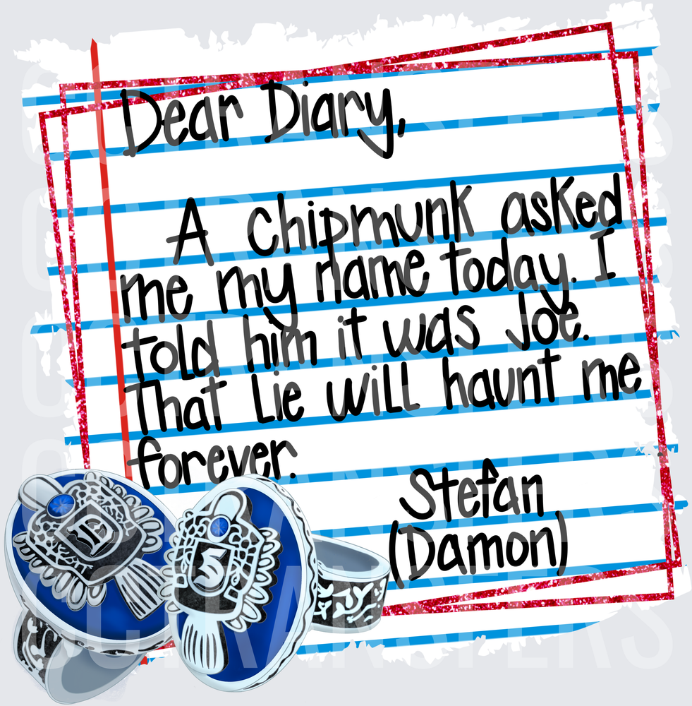 Dear Diary Chipmunk Asked My Name Told Him Joe Funny Vampire (DTF)