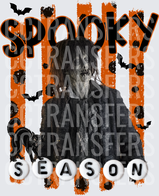 Spooky Season Zombie Horror Halloween Bats Black Cat (DTF)
