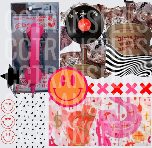 Retro Pink Collage Free Hotline Bling Girls Just Want Fun (DTF)