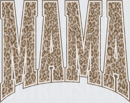Mama Bold Varsity Leopard Print Letters (DTF)