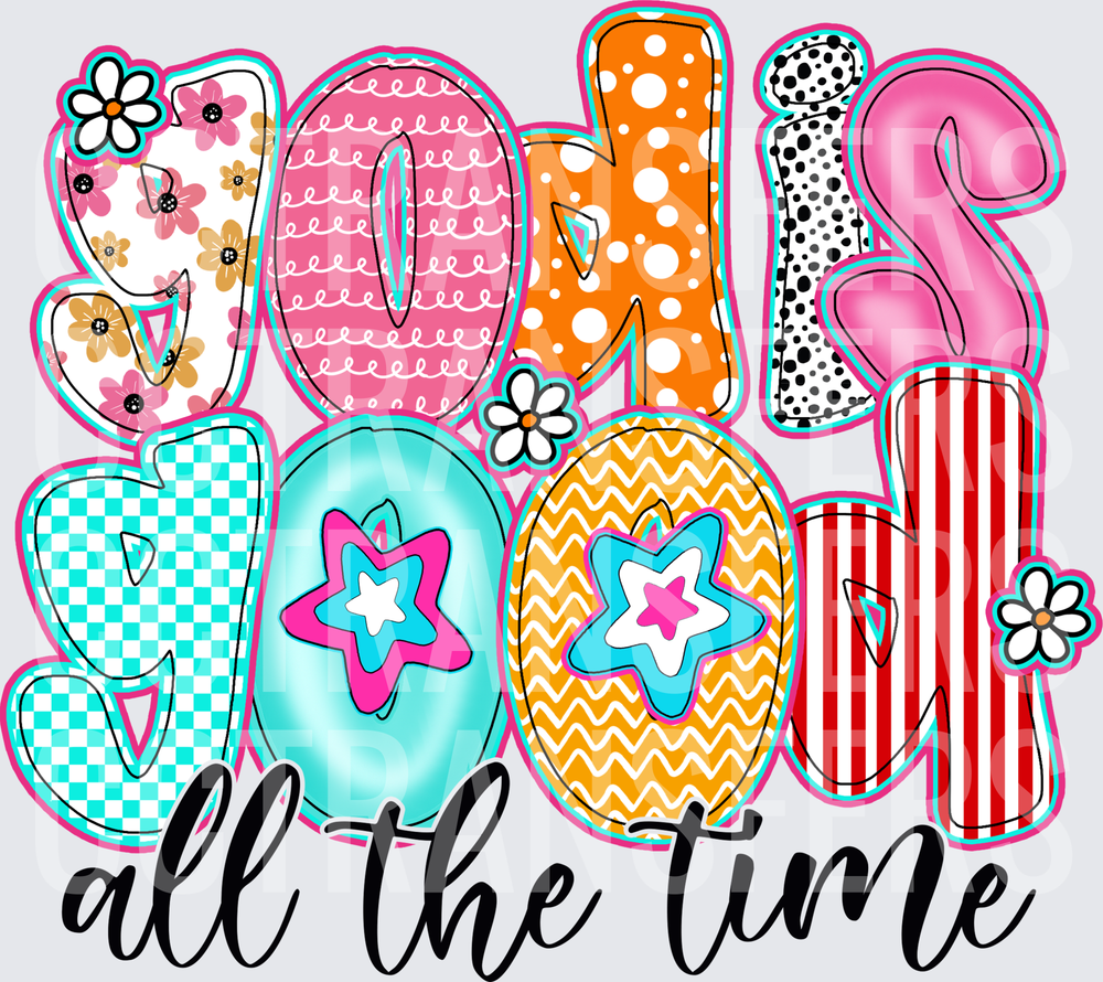 God Is Good All The Time Colorful Patterned Letters (DTF)