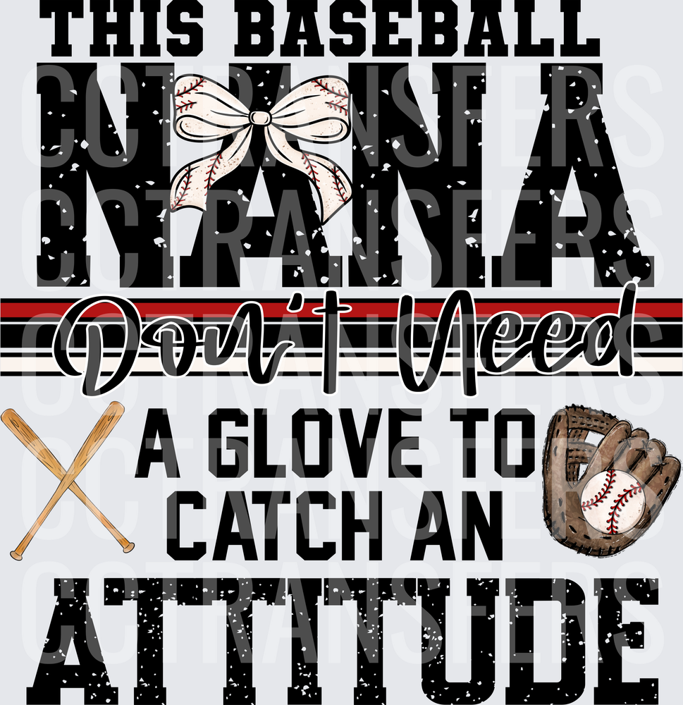 This Baseball Nana Don't Need A Glove To Catch An Attitude (DTF)