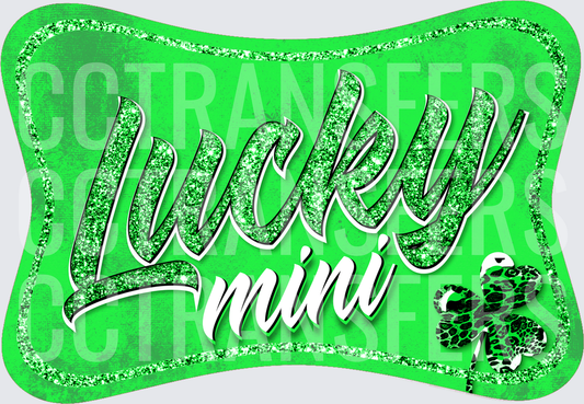 Lucky Mini Green Glitter Shamrock St. Patrick's Day (DTF)