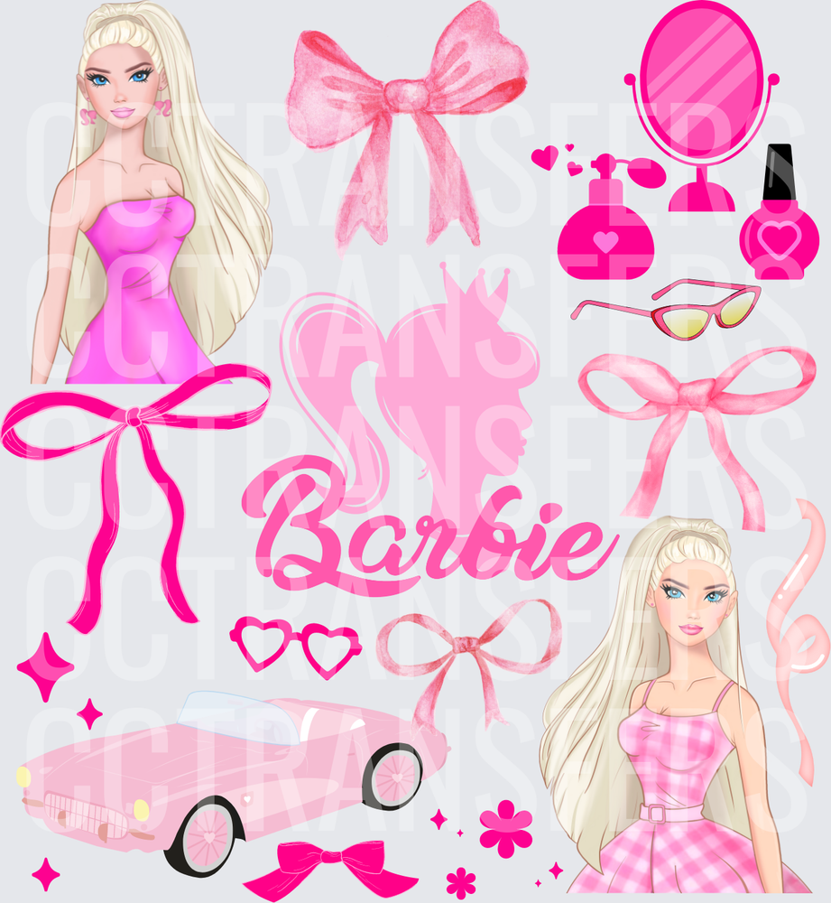 Pink Blonde Fashion Doll Glam Accessories Bundle (DTF)