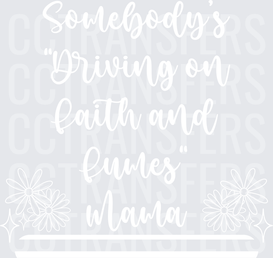 Bold White Graphic Design on Blank Background (DTF)