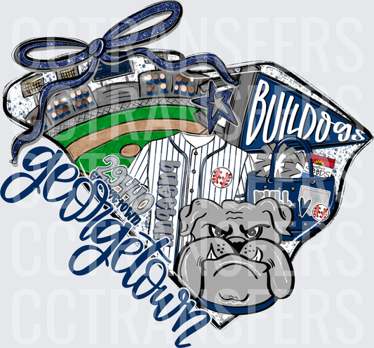 Georgetown Bulldogs Baseball Spirit Collage South Carolina (DTF)