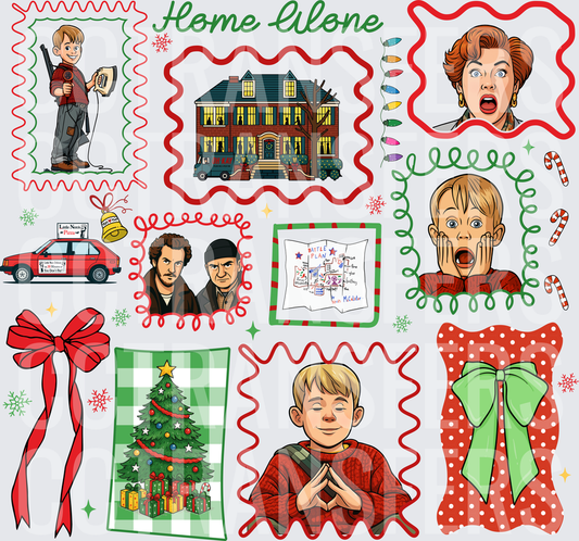 Home Alone Christmas Movie Scene Collage Bundle (DTF)