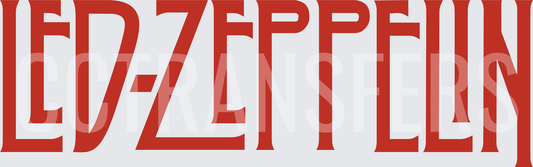 Classic Rock Band Logo Bold Red Letter Typography (DTF)