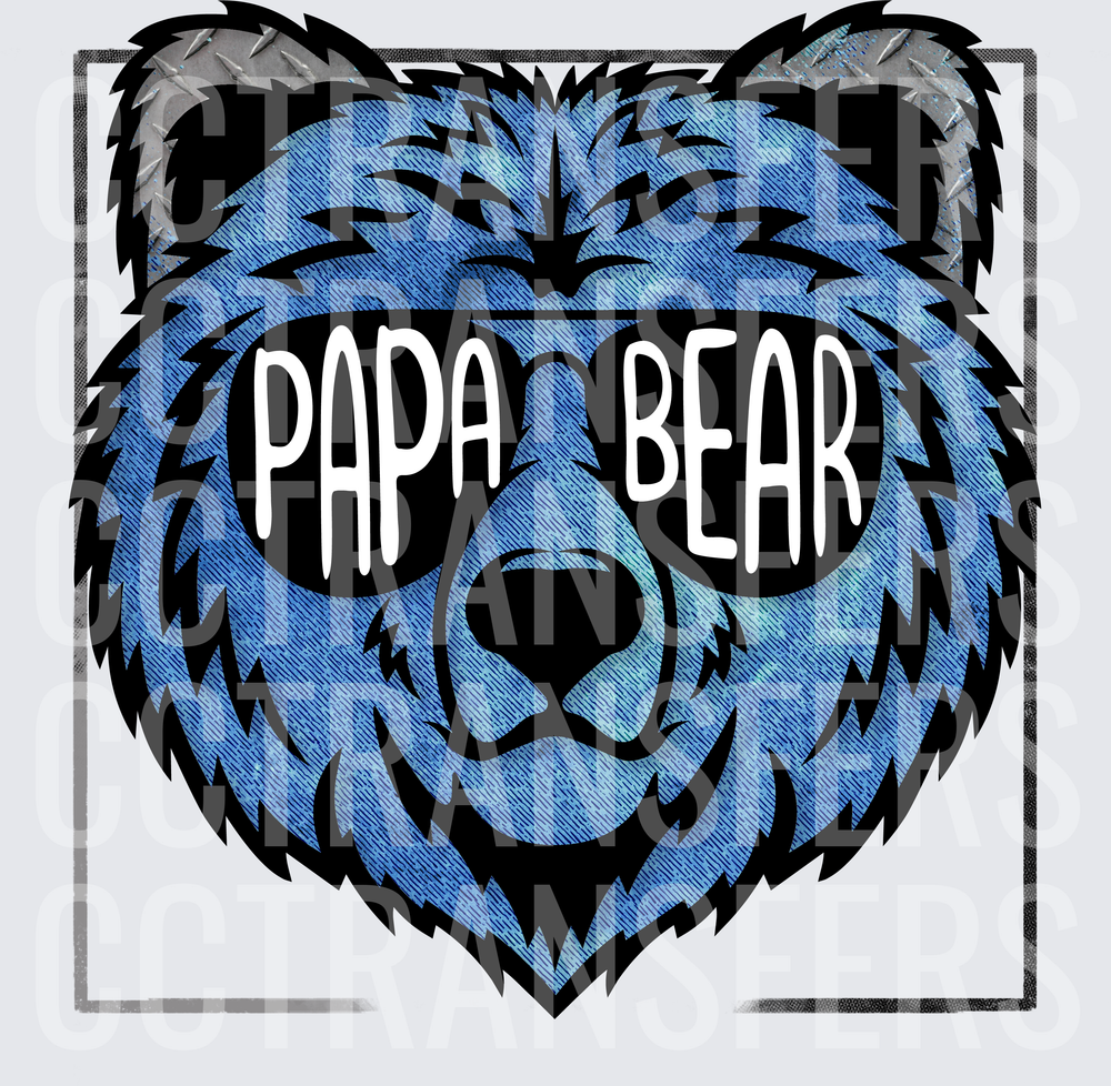 Blue Bear Face Sunglasses Papa Bear (DTF)